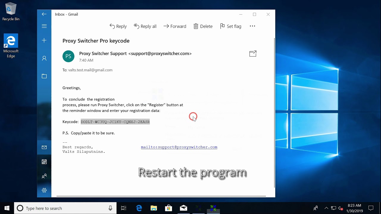 Registering Proxy Switcher