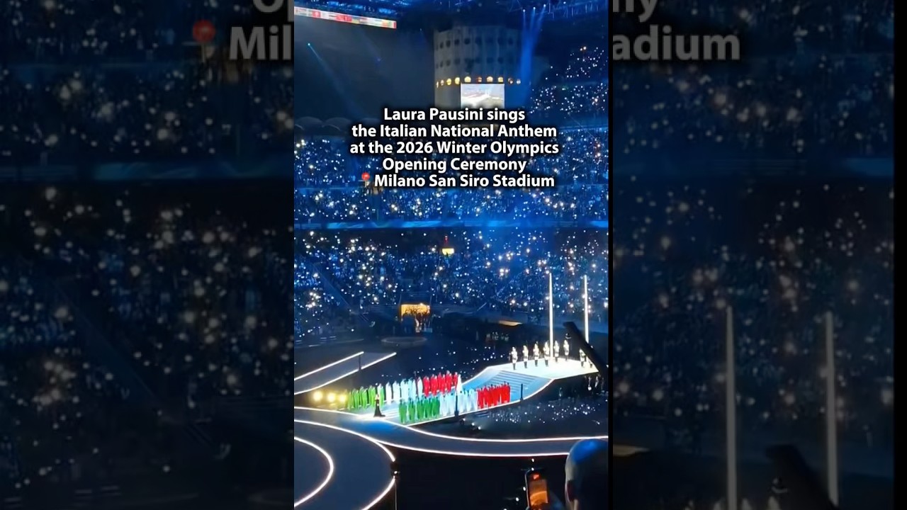 Laura Pausini sings the Italian National Anthem at the 2026 Winter Olympics Opening Ceremony 😱🇮🇹
