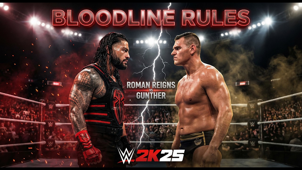 Roman Reigns vs GUNTHER – Bloodline Rules Match | WWE 2K25 Dream Battle