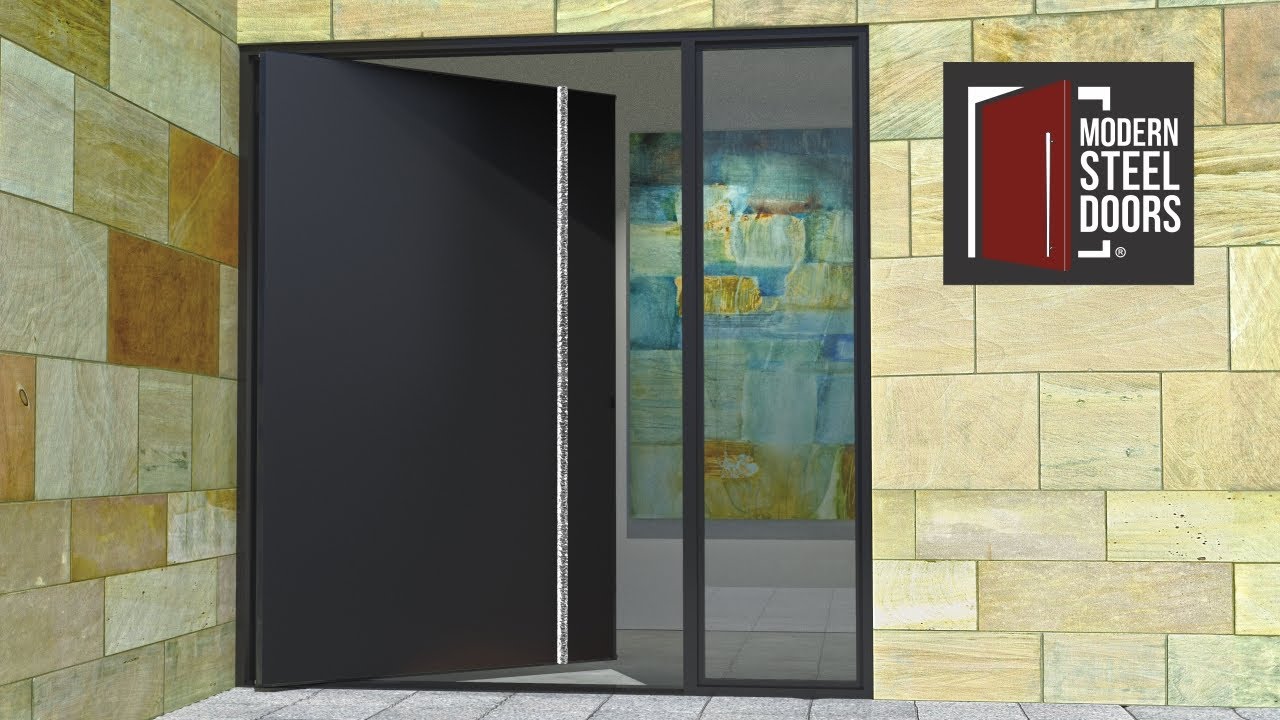 Black Single Door Design | MODERN STEEL DOORS