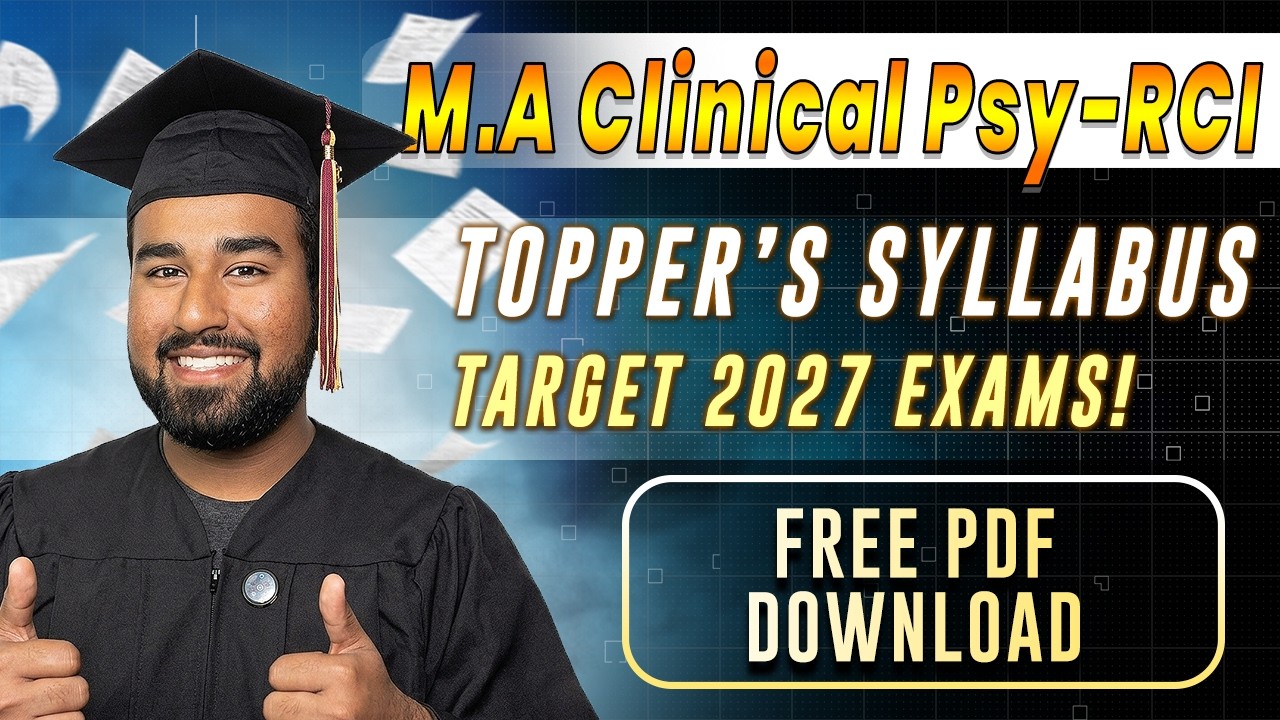 Complete Syllabus for M.A Clinical Psychology RCI Entrance Exam 2027 | Download Now!