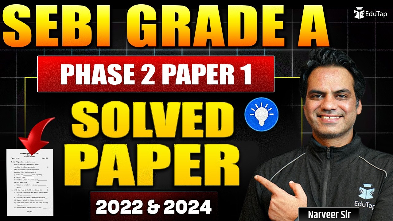 SEBI Grade A Phase 2 Paper 1 Descriptive English Previous Year Solved Paper