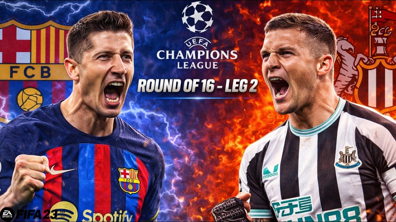 FIFA 23 -  FC Barcelona vs Newcastle United F.C. | UEFA Champions League Round of 16 Leg 2 [4K60]