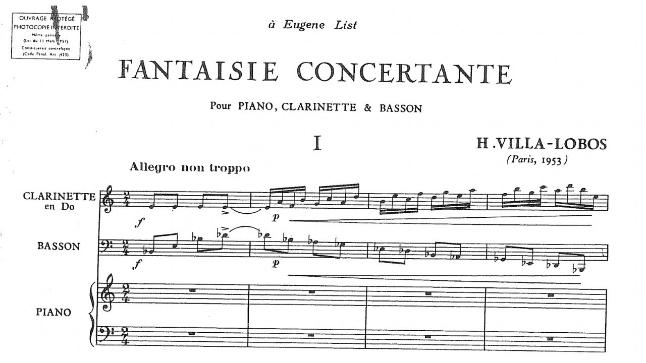 Heitor Villa-Lobos: Fantaisie Concertante, W517 (1953)