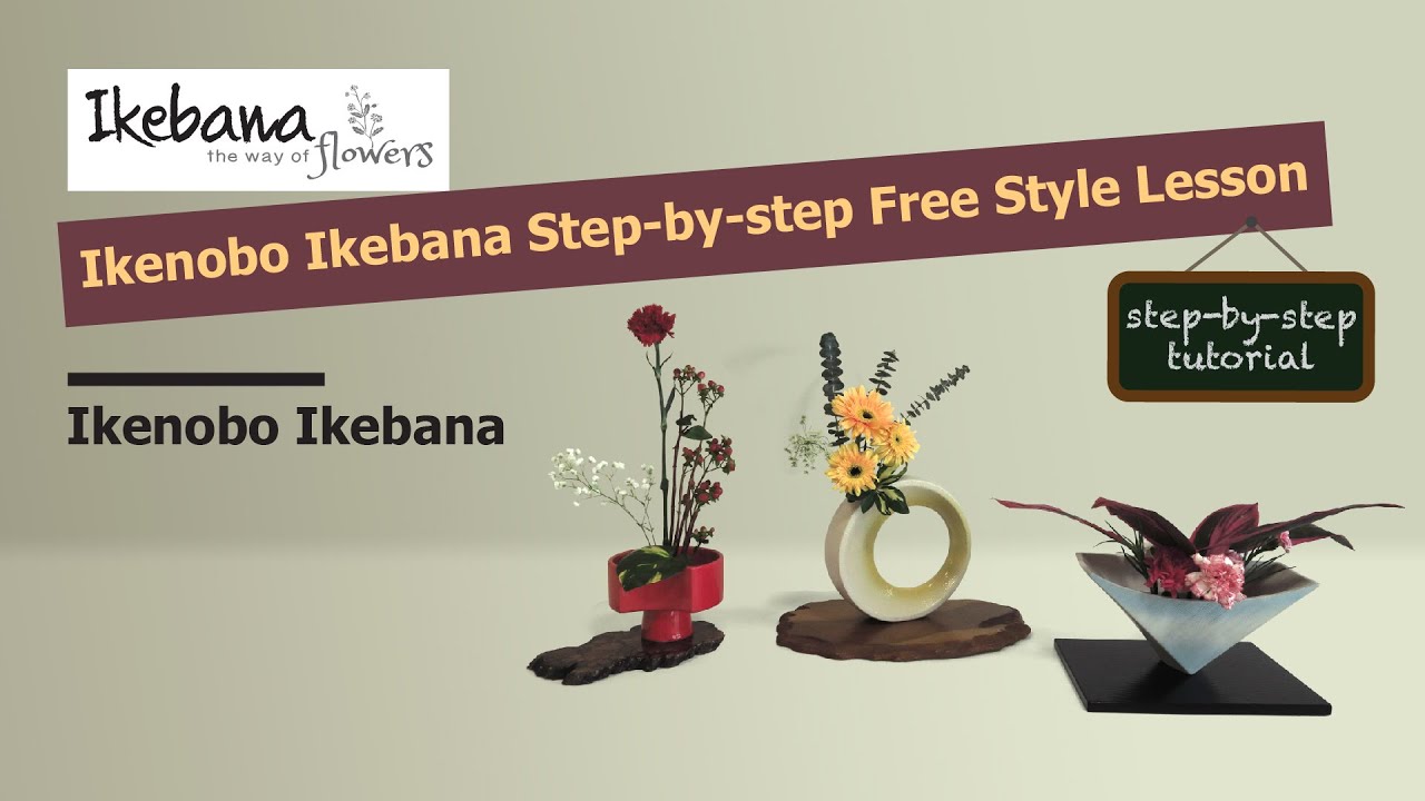 Пошаговый бесплатный урок по икебане в стиле Икэнобо