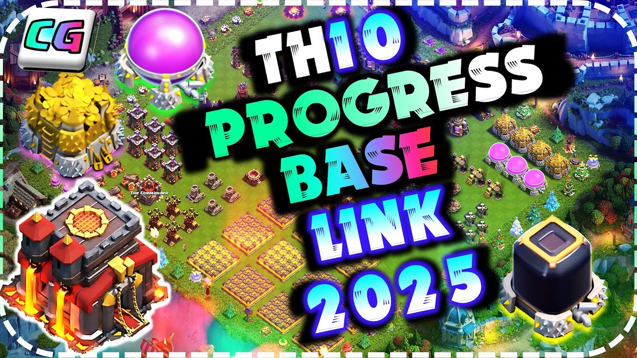 New! TH10 Progress Base and Showcase Base with Link! COC TH10 Funny Troll Base 2025