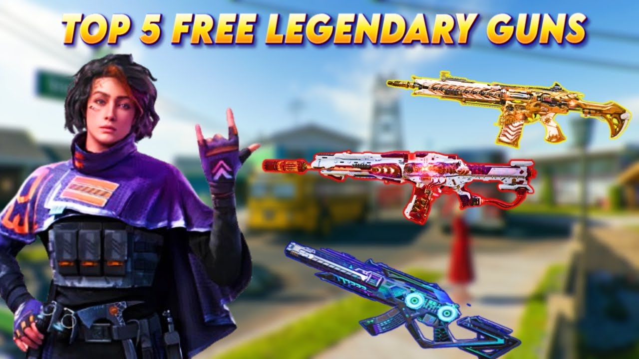 Top  5  FREE Legendary & Mythic Guns in COD Mobile 🔥