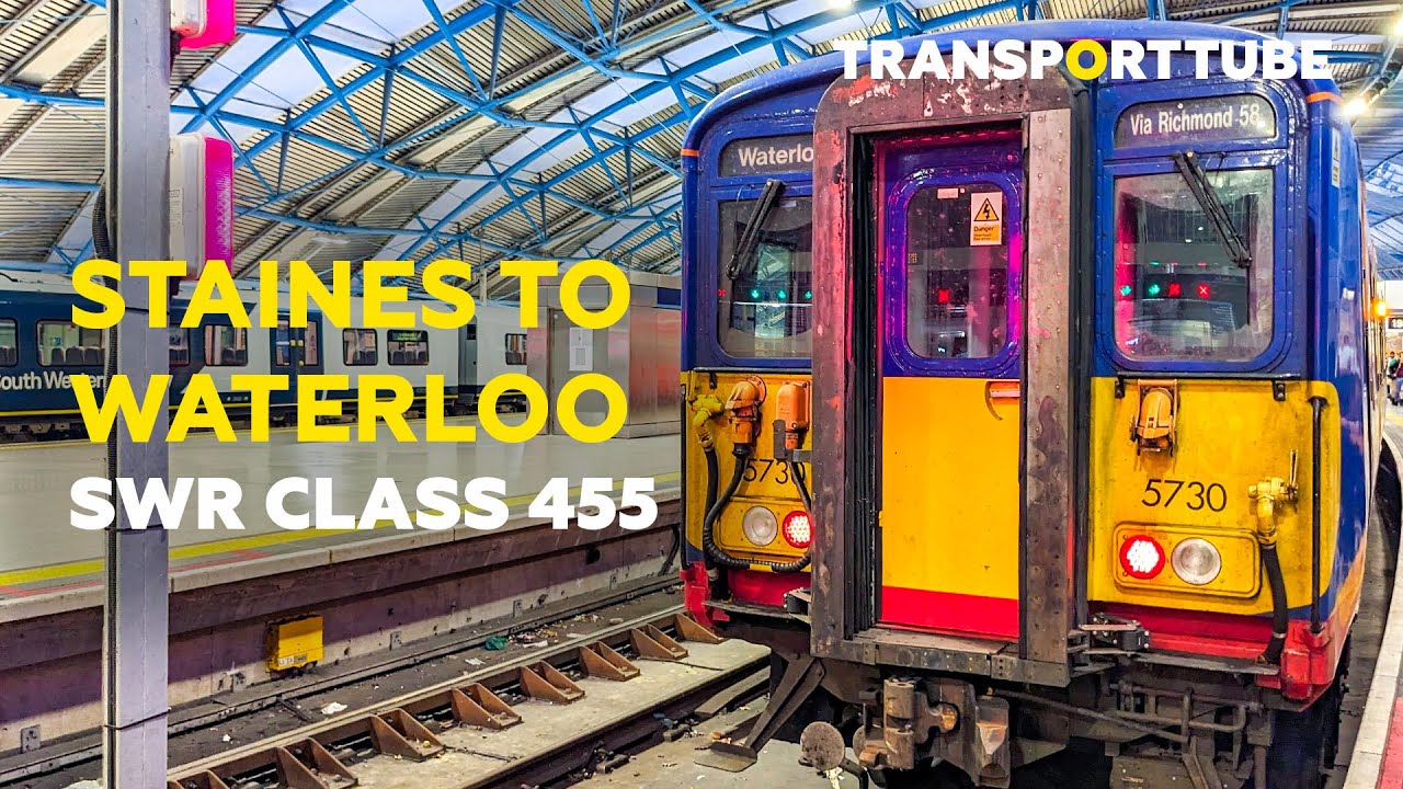 Staines to London Waterloo | SWR Class 455 | Realtime