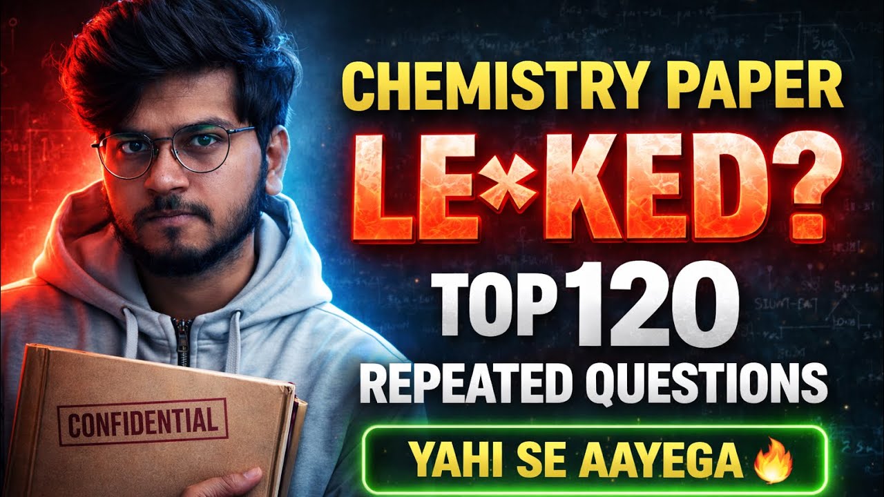 Most💀Expected Questions Class 12th Chemistry Boards 2026 !