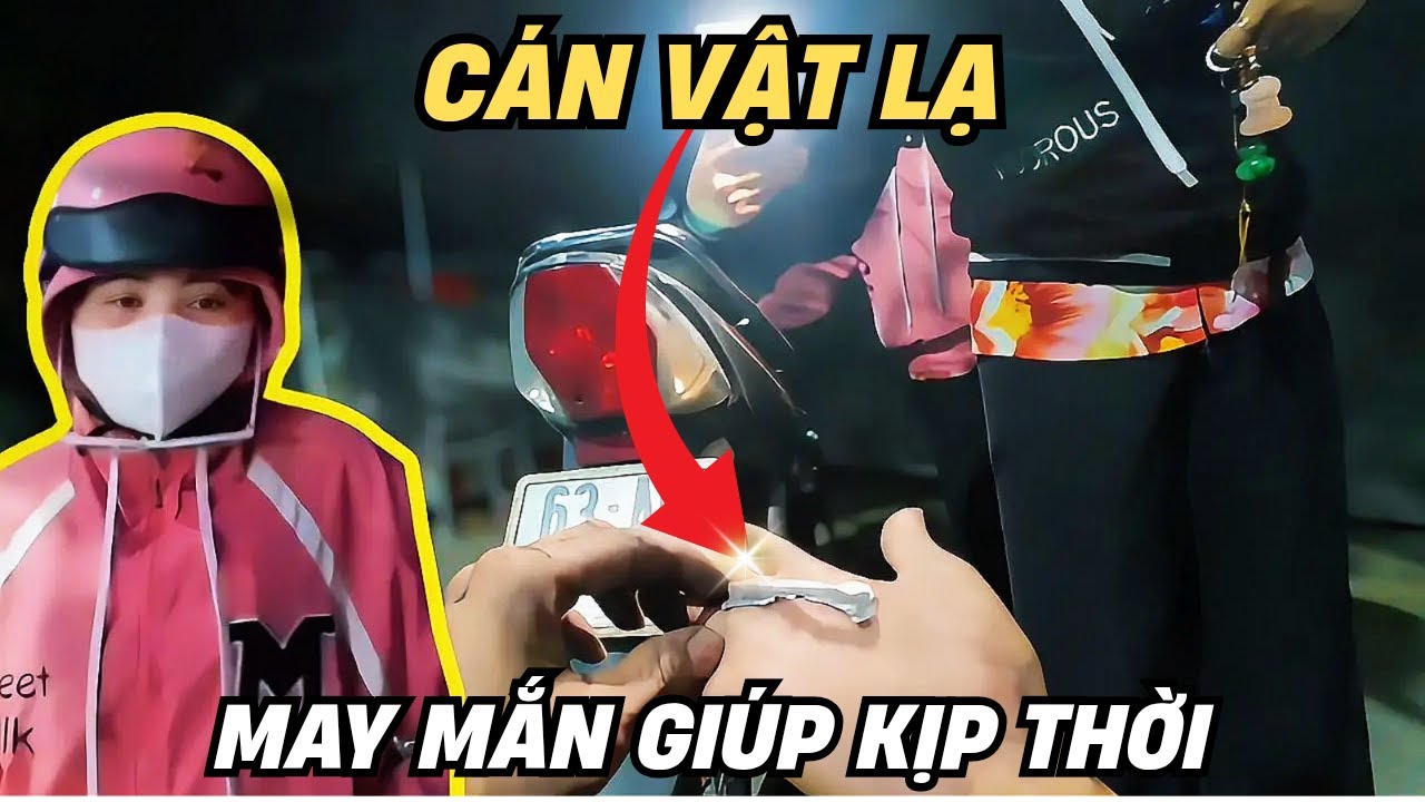 Thương 2 em gái làm ca đêm xe cán vật lạ rách cả vỏ và ruột may mắn được giúp