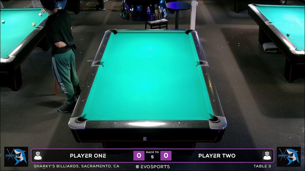 PLAYER ONE vs PLAYER TWO - SHARKY'S BILLIARDS - TABLE 3 | EvoSports
