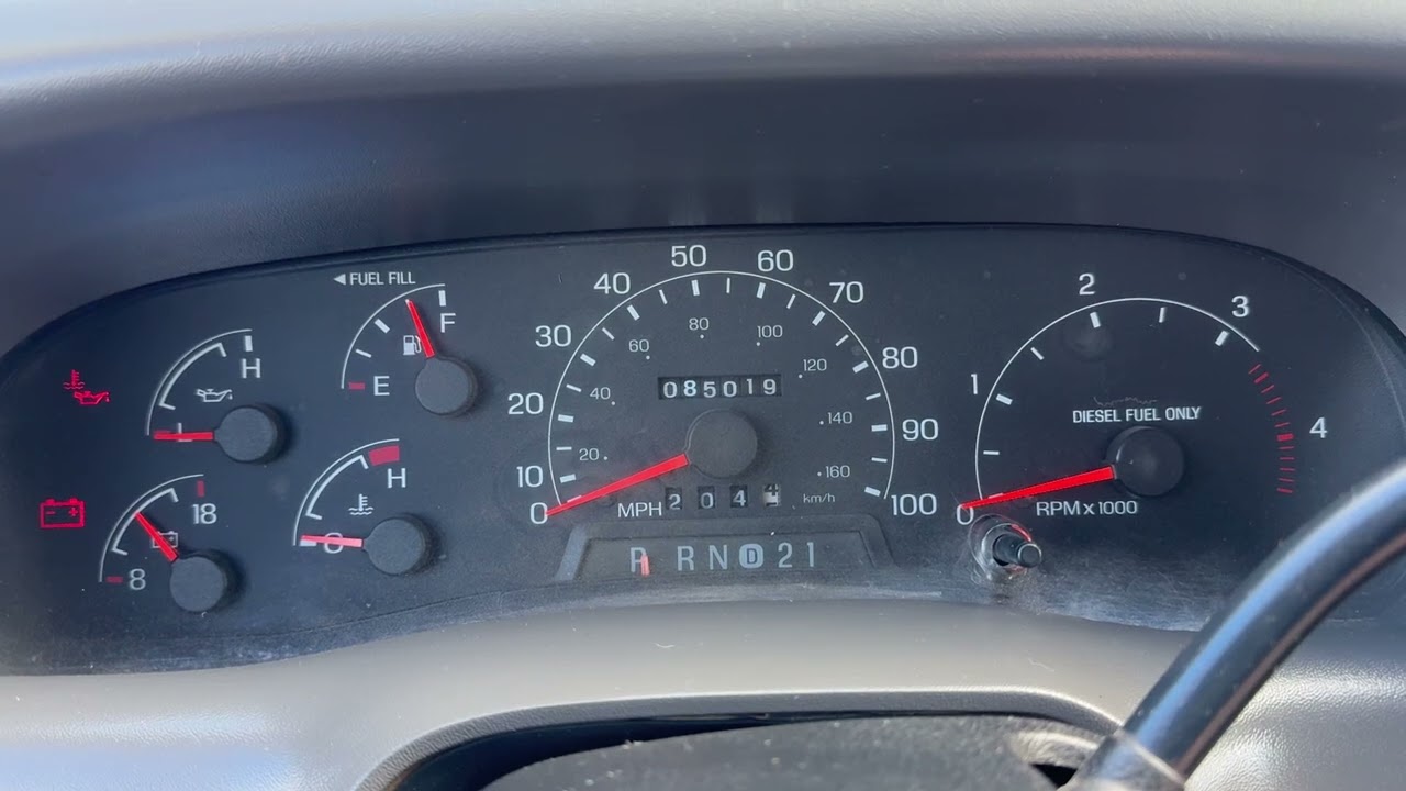 2000 F-550 7.3 Cold Morning Start 