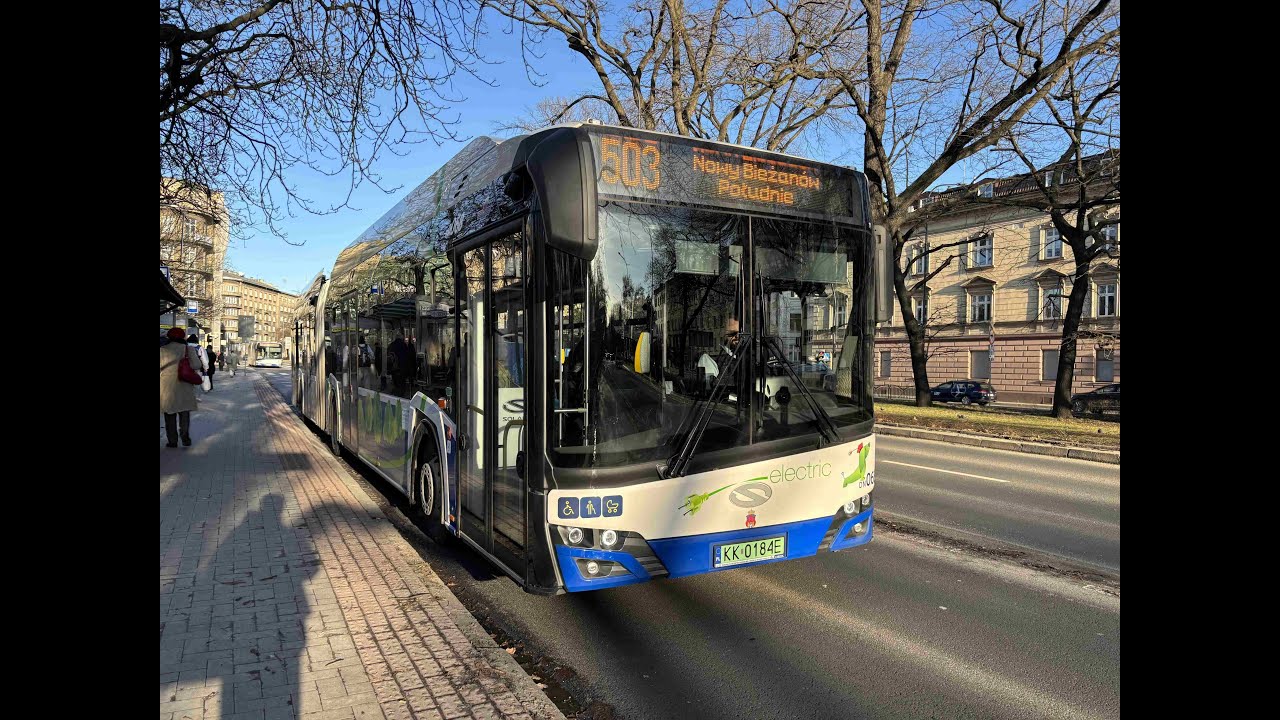 Solaris Urbino 18 electric IV #DN068 MPK Kraków linia 503 kierunek Nowy Bieżanów Południe