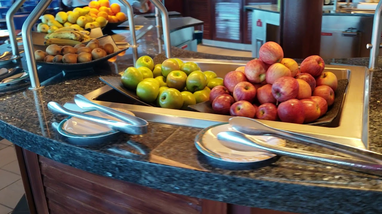 Royal Caribbean Rhapsody of the Seas lunch buffet, last day at sea 1/18/19