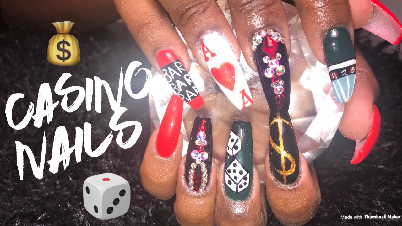 Acrylic Nails Tutorial | Casino Nails