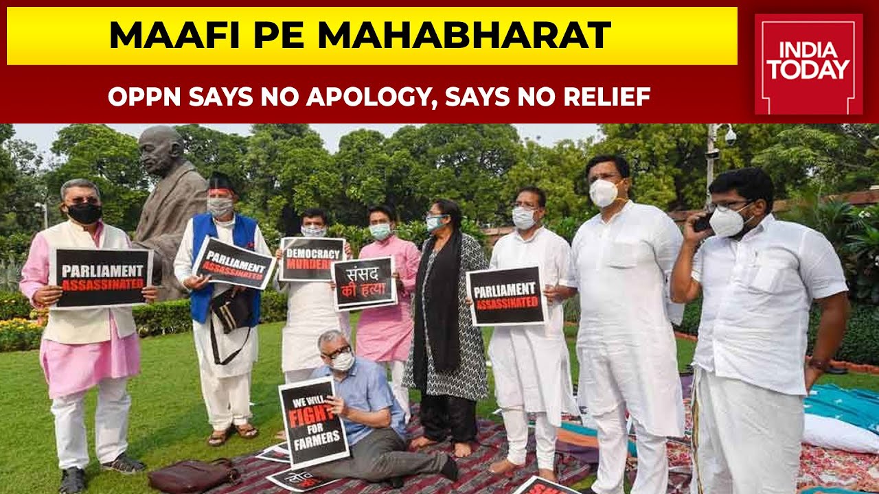 Winter Session: Day 2 Of Opposition Dharna Over Suspension, MPs Say No Apology, Chair Says No Relief