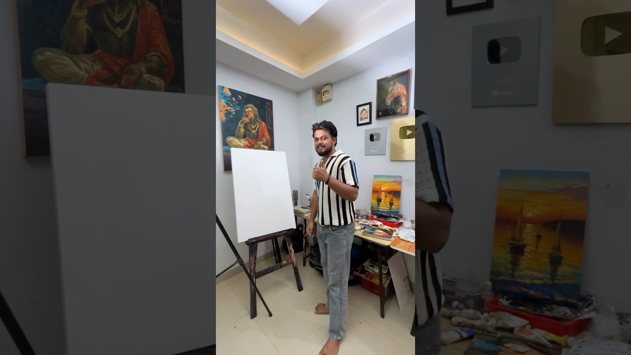 Watch my long video for more information #lavinagar #canvas #painting #oilpainting #artist #art