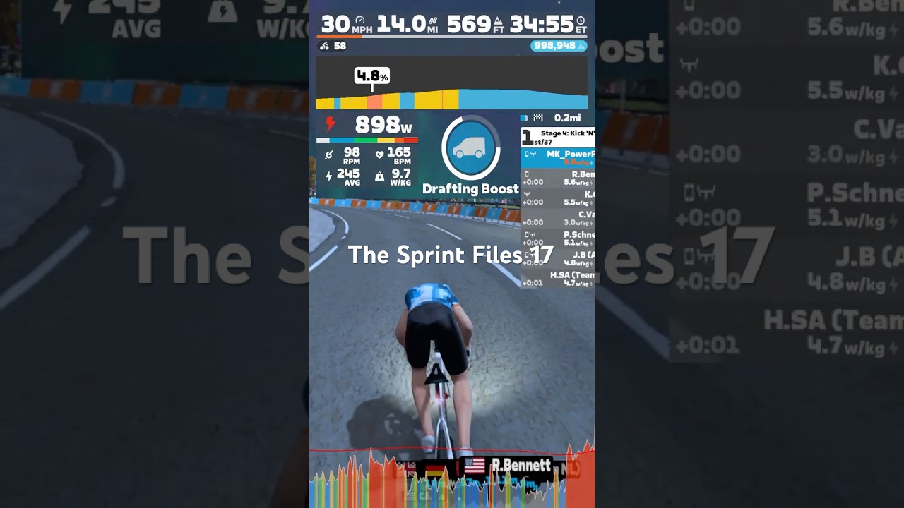 The Sprint Files 17 My Longest Sprint! #zwift #thesprintfiles #mk power #zwiftsprint #zwifter