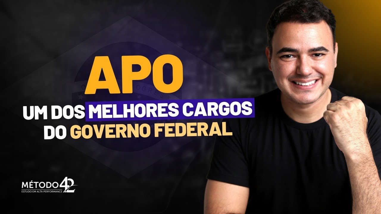 100 vagas para APO |  Um dos melhores cargos do Governo Federal | Salário TOP3 do Poder Executivo
