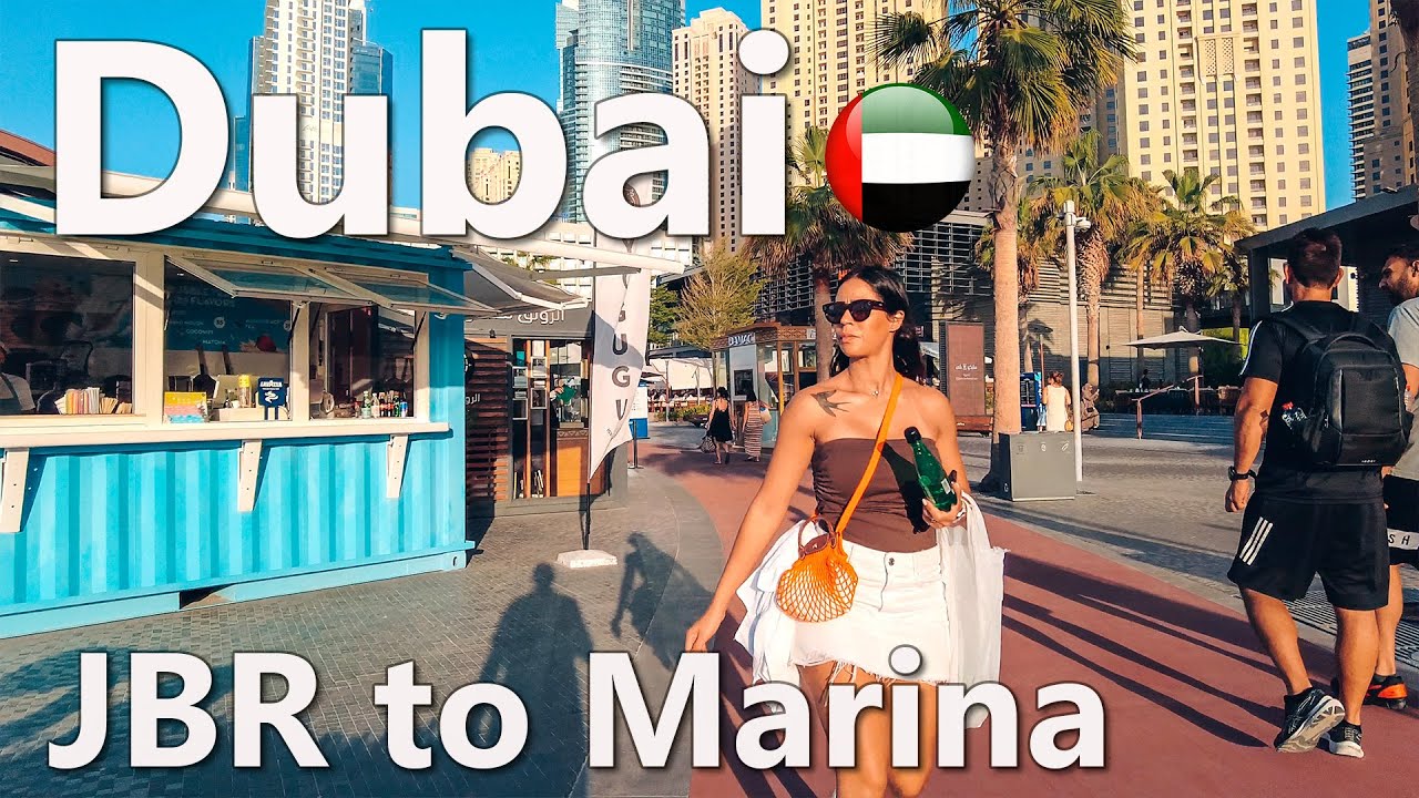 JBR Dubai Marina Walking Tour 4K🇦🇪