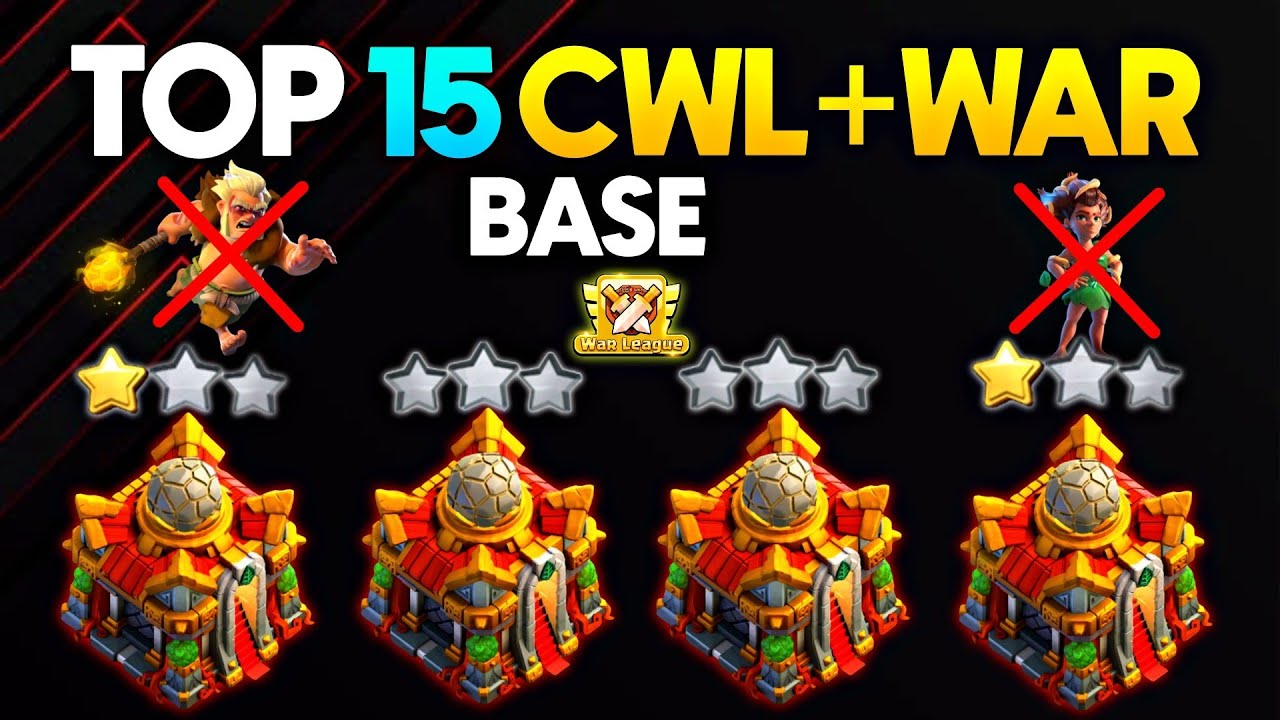 15 NEW BASE OF TH16 CWL AND WAR BASE LINK |ANTI 2 STAR CWL BASE LINK| TH16 BEST WAR BASE LINK-COC