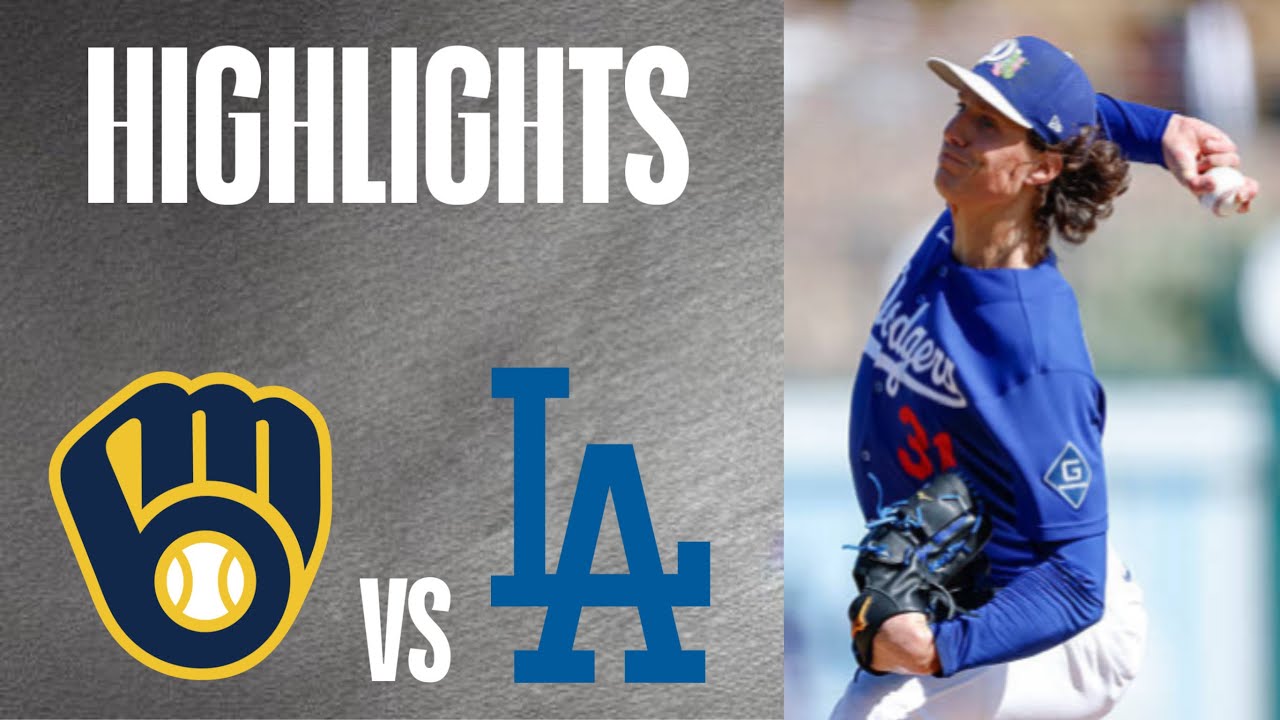 Dodgers Spring Training Highlights - Brewers vs Dodgers (March 16, 2026) 