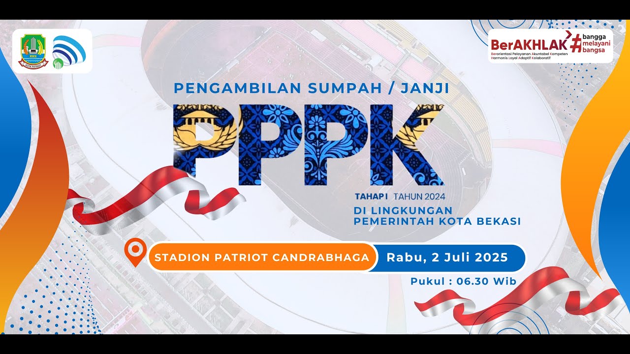 LIVE  : PENGAMBILAN SUMPAH./JANJI PPPK TAHAP I  KOTA BEKASI