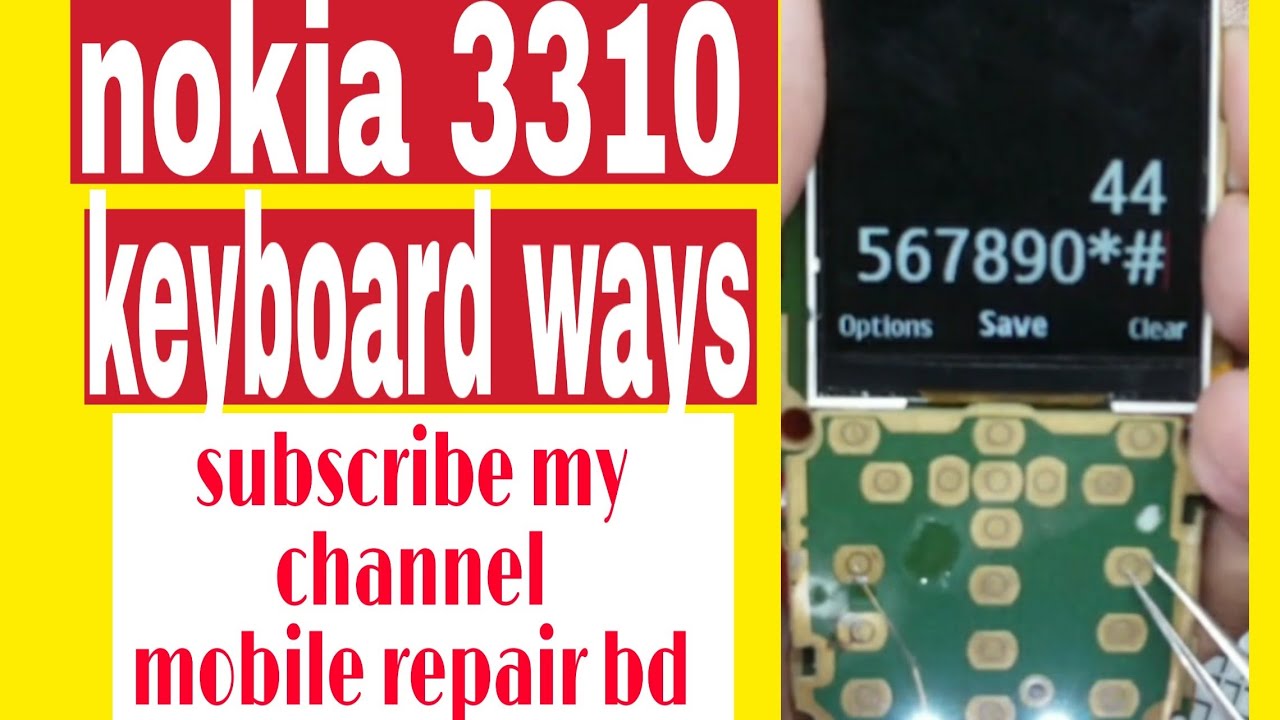 nokia 3310. (123)key not working. nokia 1030/3310 keyboard problem solution.