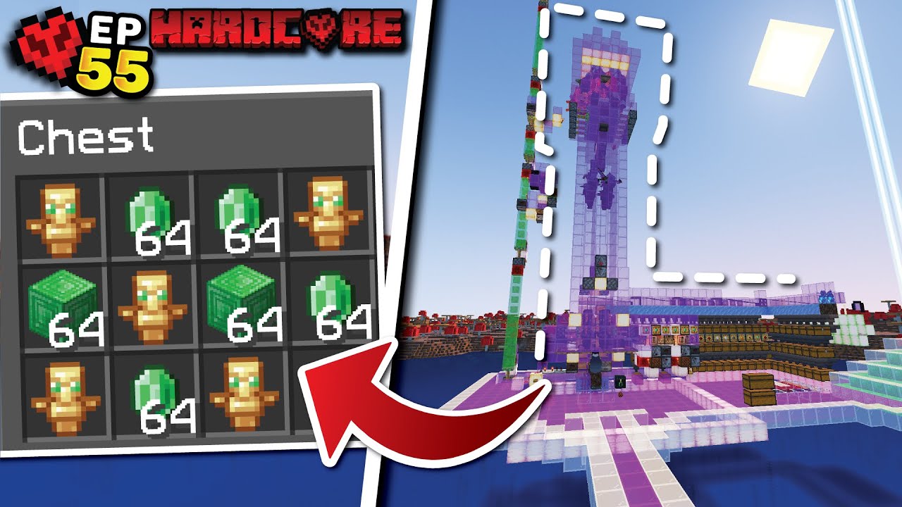 I Built The BEST RAID FARM in Minecraft Hardcore (#55)
