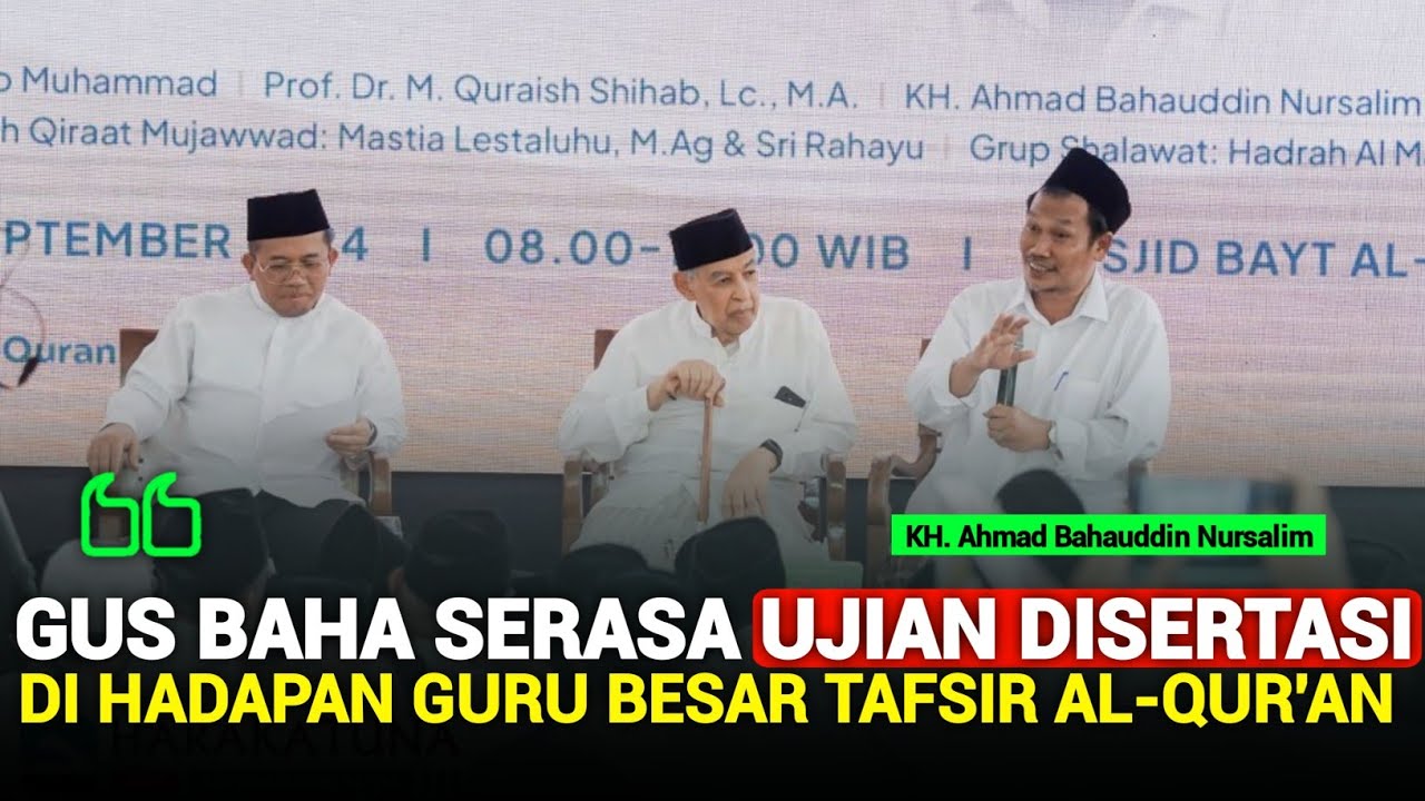 Gus Baha Serasa Ujian Disertasi di Hadapan Guru Besar Pusat Studi Al-Qur'an