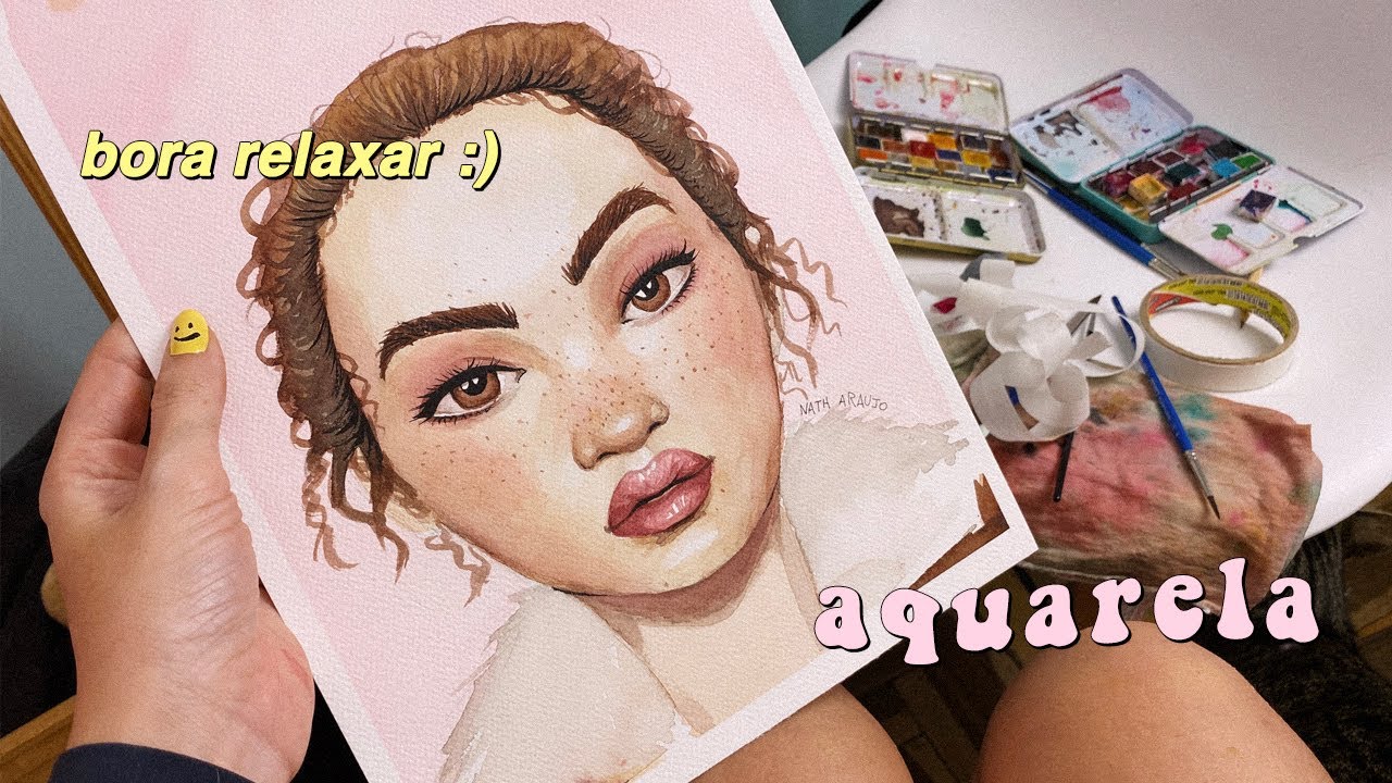 vídeo de aquarela relaxante (ou não)