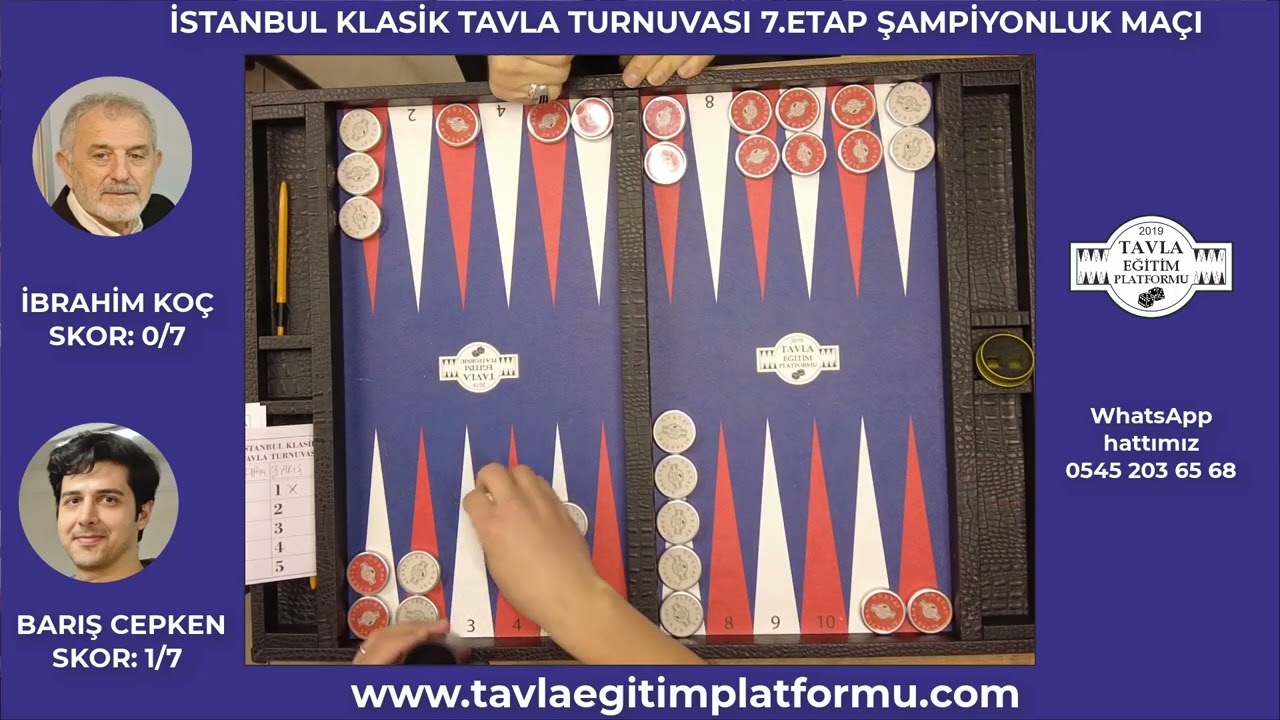 İstanbul Klasik Tavla Turnuvası 7. Etap Şampiyonluk maçı