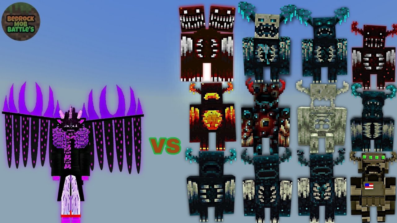 The Murderer of Ender Dragon vs Warden Plus (Warden's) | Minecraft Bedrock | MobBattle