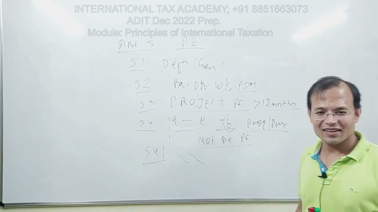 ADIT- Tax Treaties Art. 5. Permanent Establishment (PE) #adit #transferpricing #internationaltax
