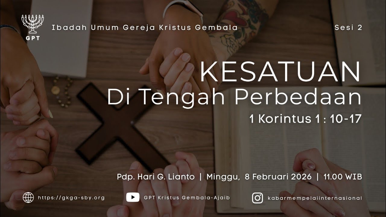 Ibadah Minggu Raya Sesi 2 - 8 Februari 2026 - Pdp. Hari Gunawan Lianto
