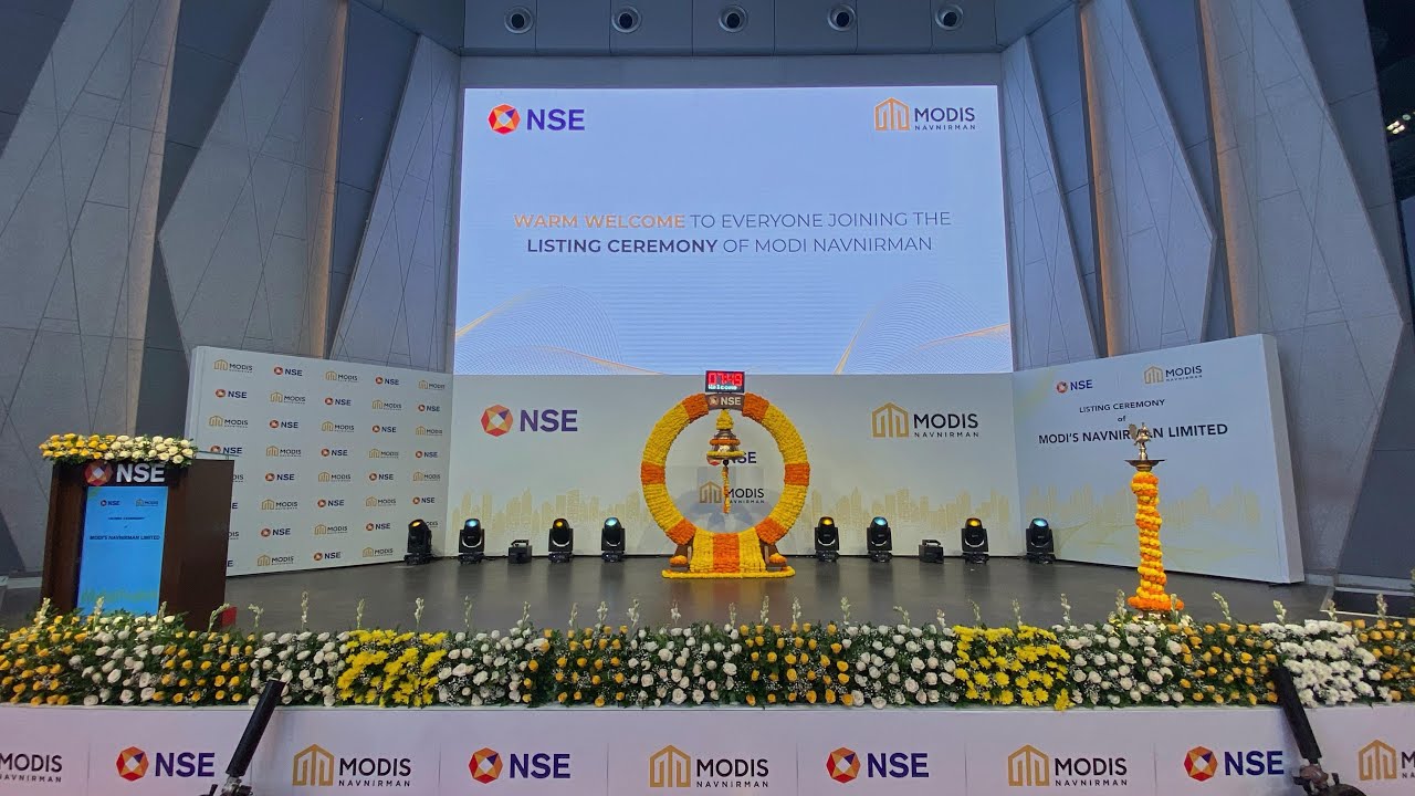 Listing ceremony of Modis Navnirman Limited