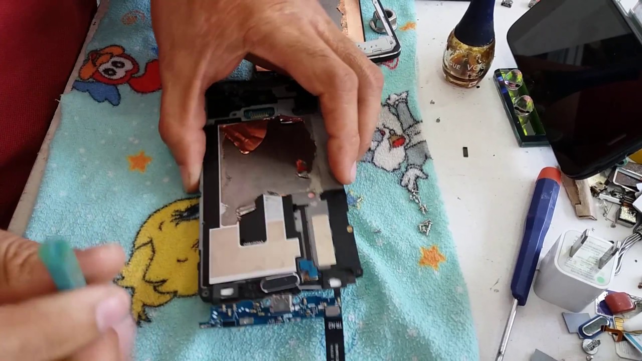Galaxy note 4 cambiar pin de carga desmontar desarmar