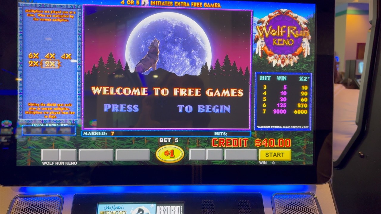 Wolf Run Keno Magic в режиме бесплатной игры