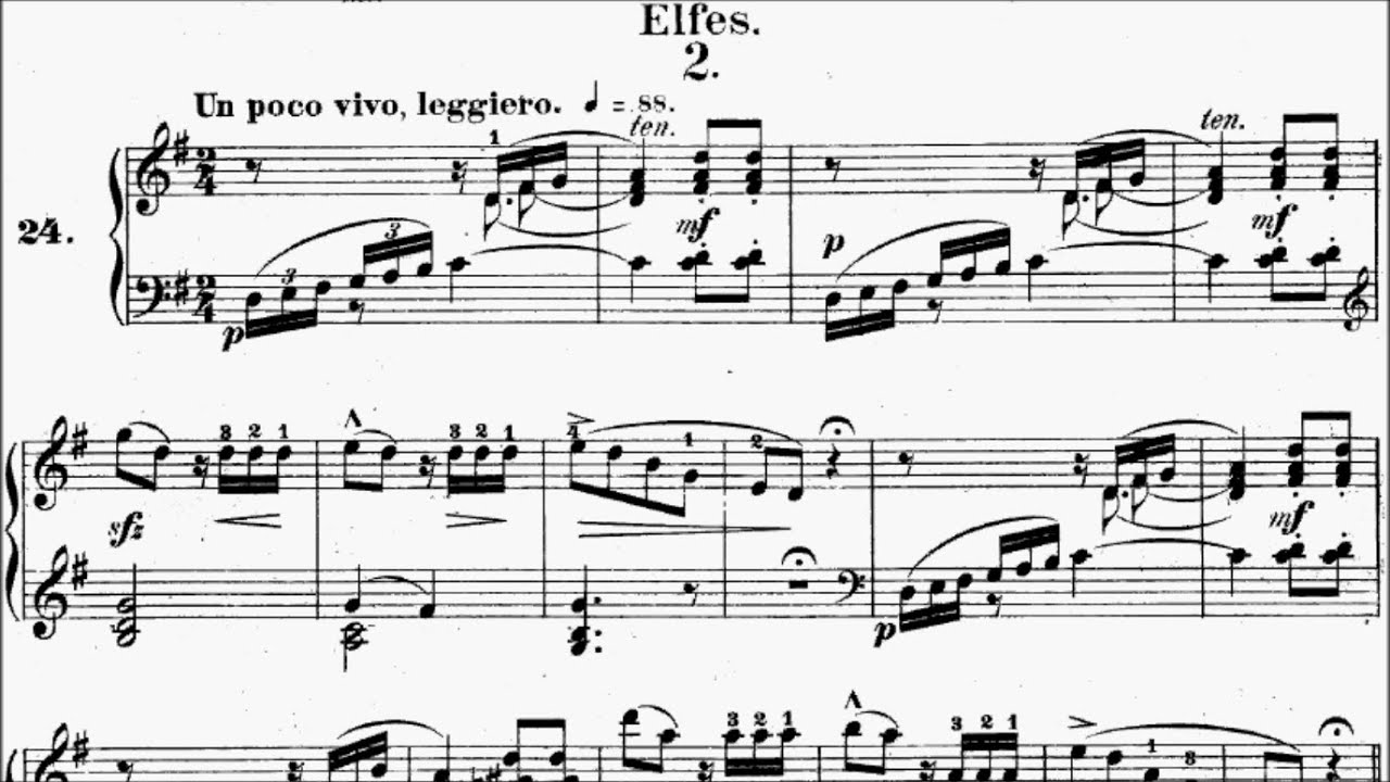 Heller Album for the Young Op.138 No.24 Elfes 2 Sheet Music