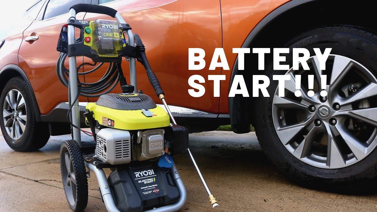 Never pull start a pressure washer AGAIN! Ryobi 3,200 PSI Battery Start Pressure Washer REVIEW!