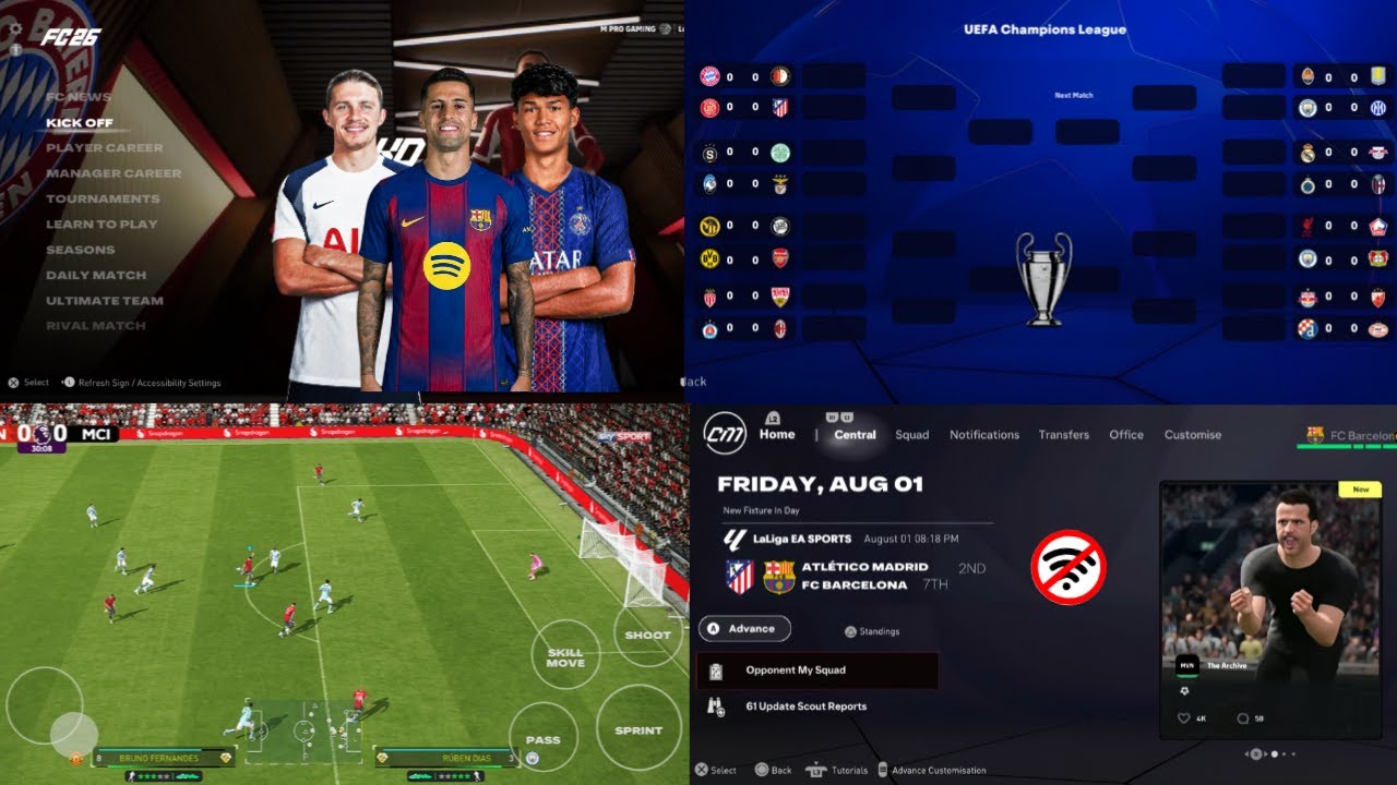 FIFA 16 MOBILE MOD EA FC 26 ANDROID OFFLINE CAREER MODE NEW FACES FORMS TRANSFERS 26/27 PS5 GRAPHICS