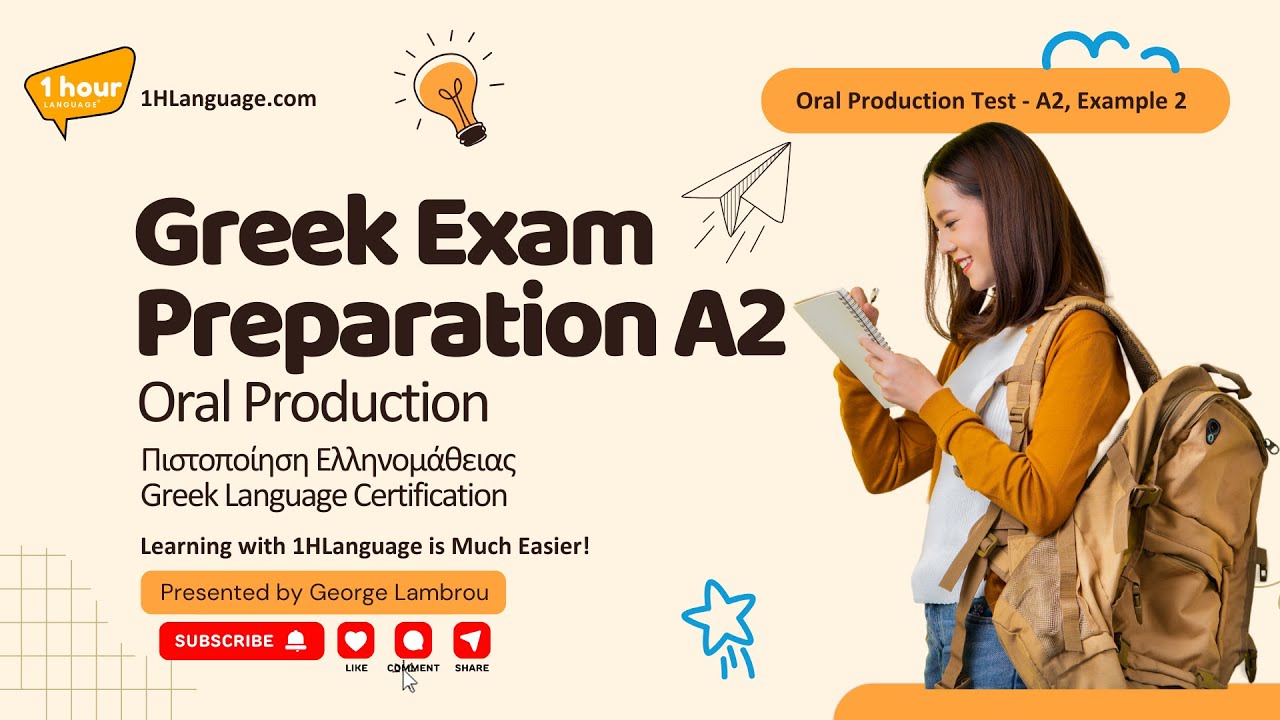 Greek - A2 Exam Preparation Oral Test - 2nd example