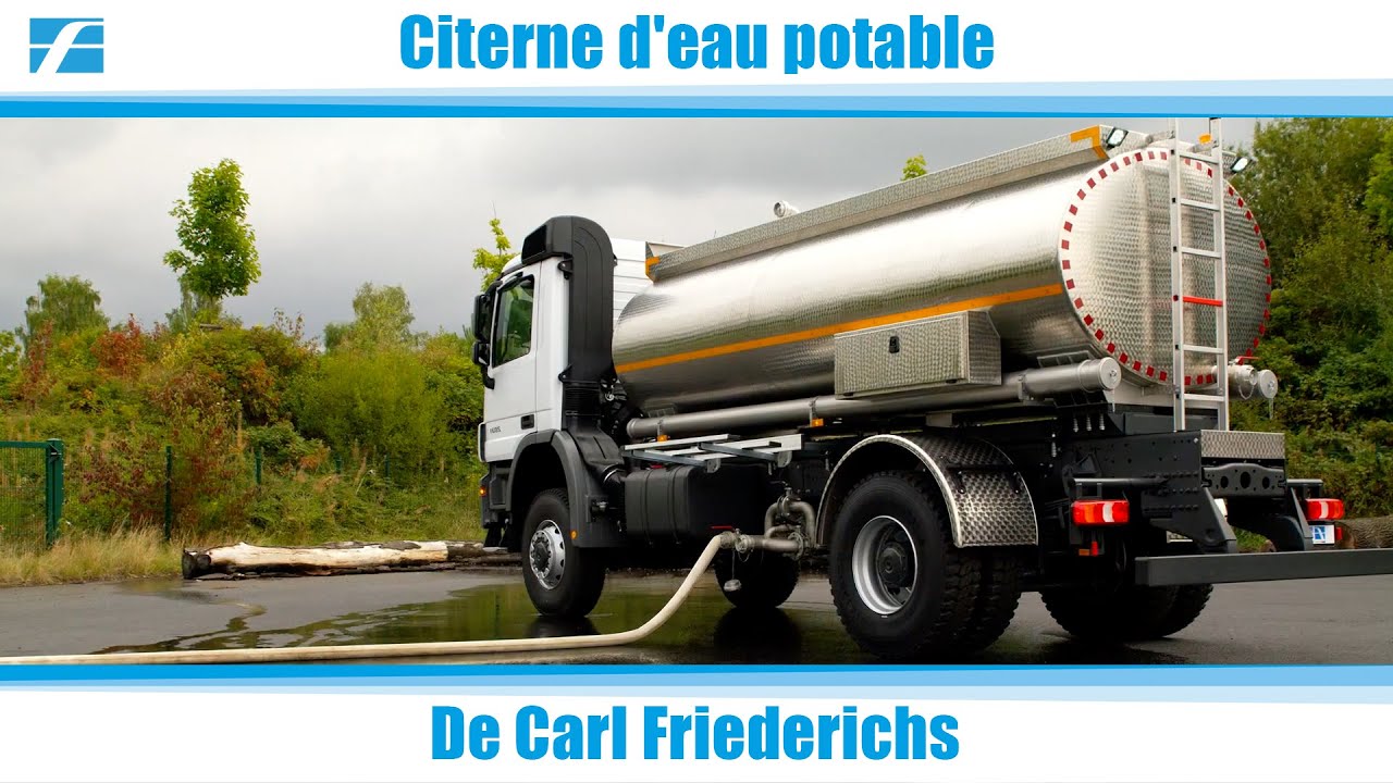 Citerne d'eau potable inspirée de l'Actros de Mercedes-Benz. Conception spéciale de Carl Friederichs