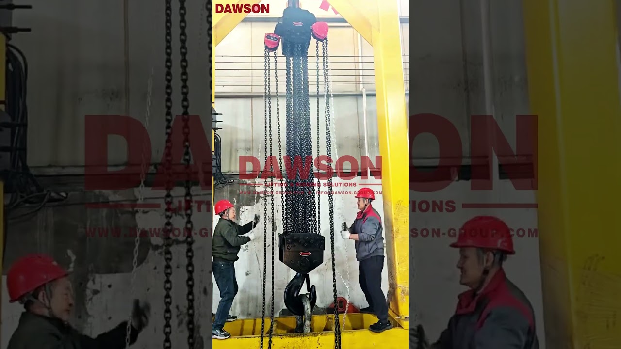 DAWSON WLL 75T Heavy Duty Chain Block Hoist Proof Load Test 93.75T