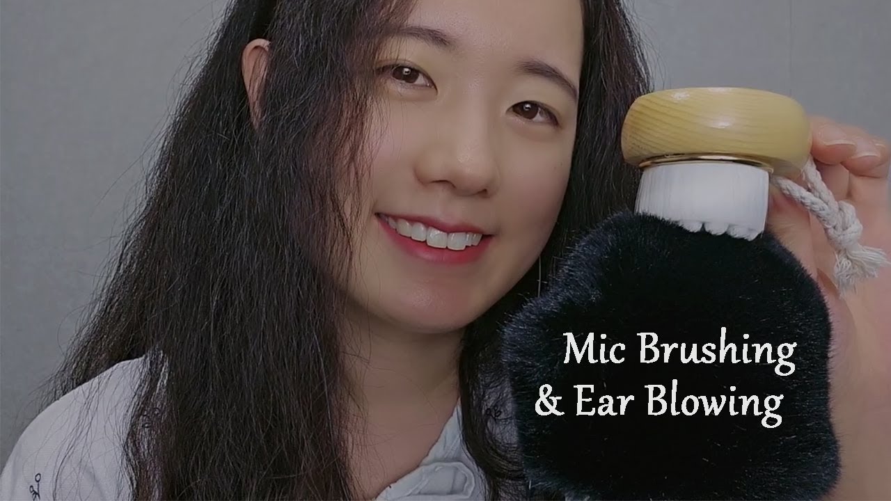 ASMR Fluffy Mic Brushing & Ear Blowing (1 Hour, No Talking)