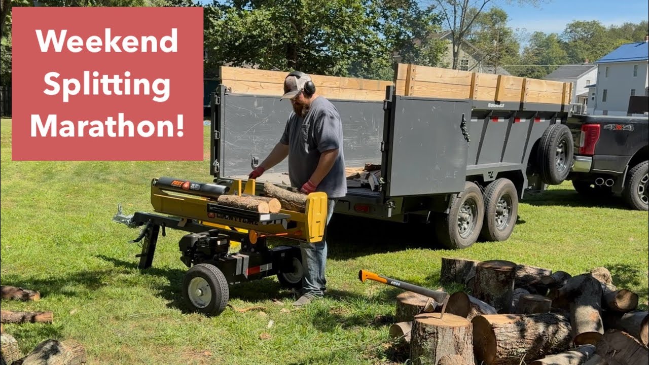 Firewood Splitting & Stump Burning!