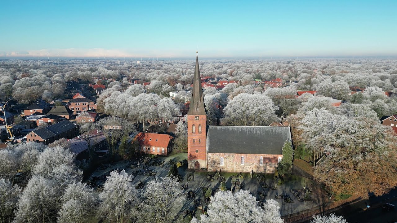 Remels Flug - bei Raureif - DJI Mini 3 Pro - im Dezember 2022