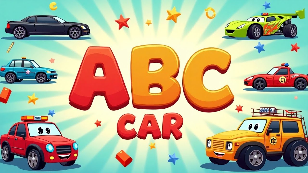 ABC Car Song for Kids | Learn A to Z with Fun Cartoon Cars! | Alphabet Learning Video