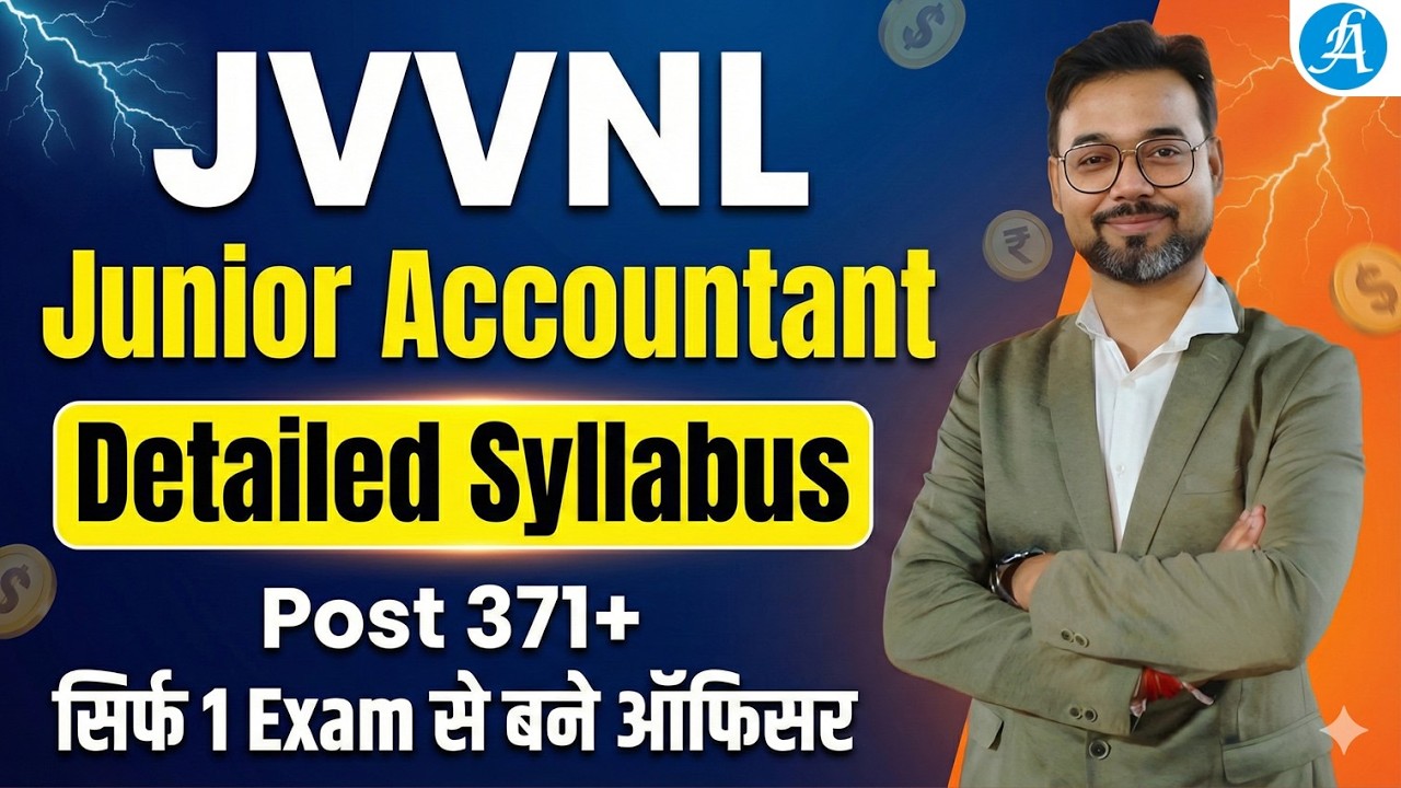 JVVNL Junior Accountant Syllabus | JVVNL Junior Accountant Vacancy 2026 By Vikash Sir