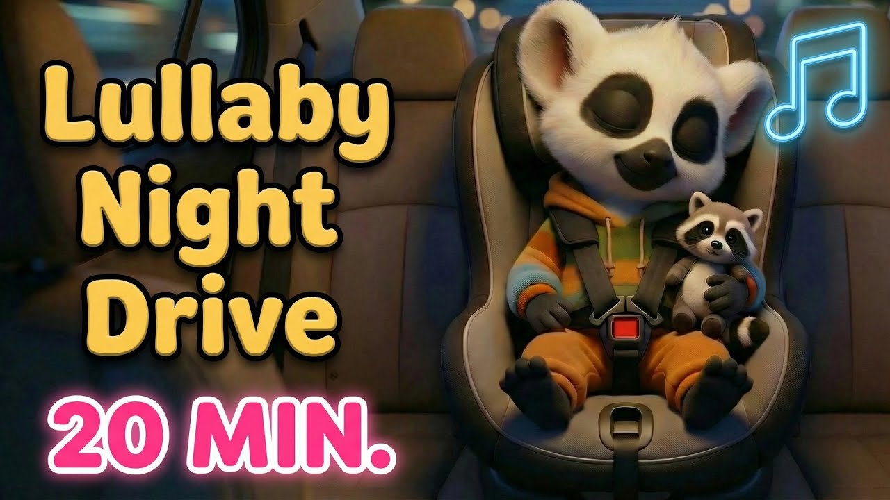 20 Minute Night Drive Lullaby | Gentle Piano Sleep Music